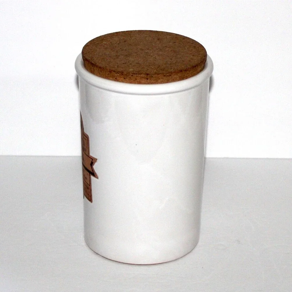 Pasta Canister Terracotta from Tuscany Florence Italy Ceramiche Alfa Spa white